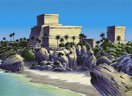 Illustrations of Maya Structures by Steve Radzi