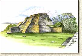 Mayan illustration of Chincultic by Steve Radzi
