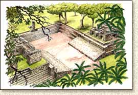 Mayan illustration of Copan by Steve Radzi