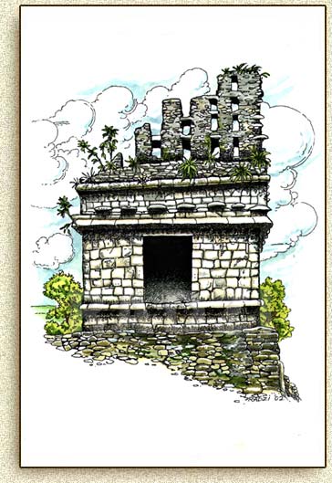Mayan illustration of Hochob by Steve Radzi
