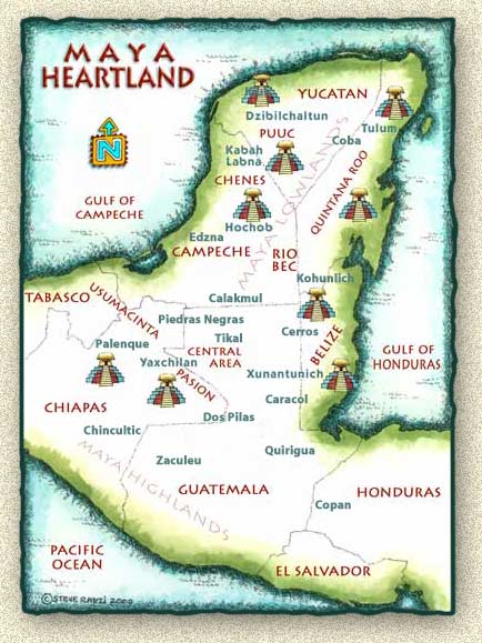 map of Yucatan by Steve Radzi